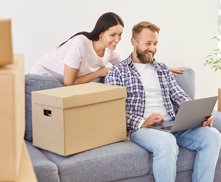 Man and Woman storing items